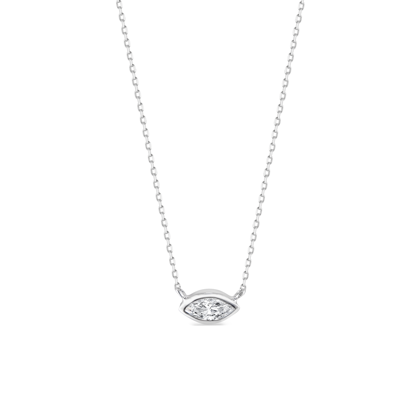 Bezel Marquise Necklace