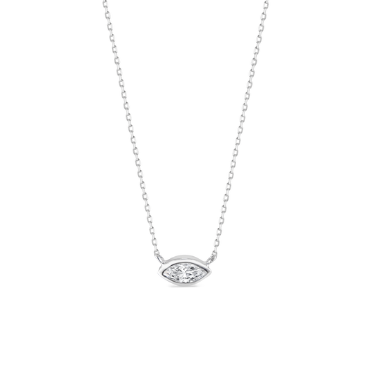 Bezel Marquise Necklace