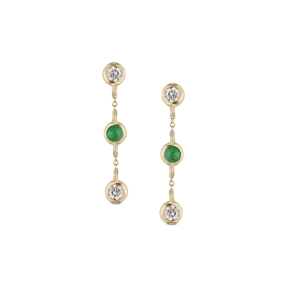 Flow Emerald Earring