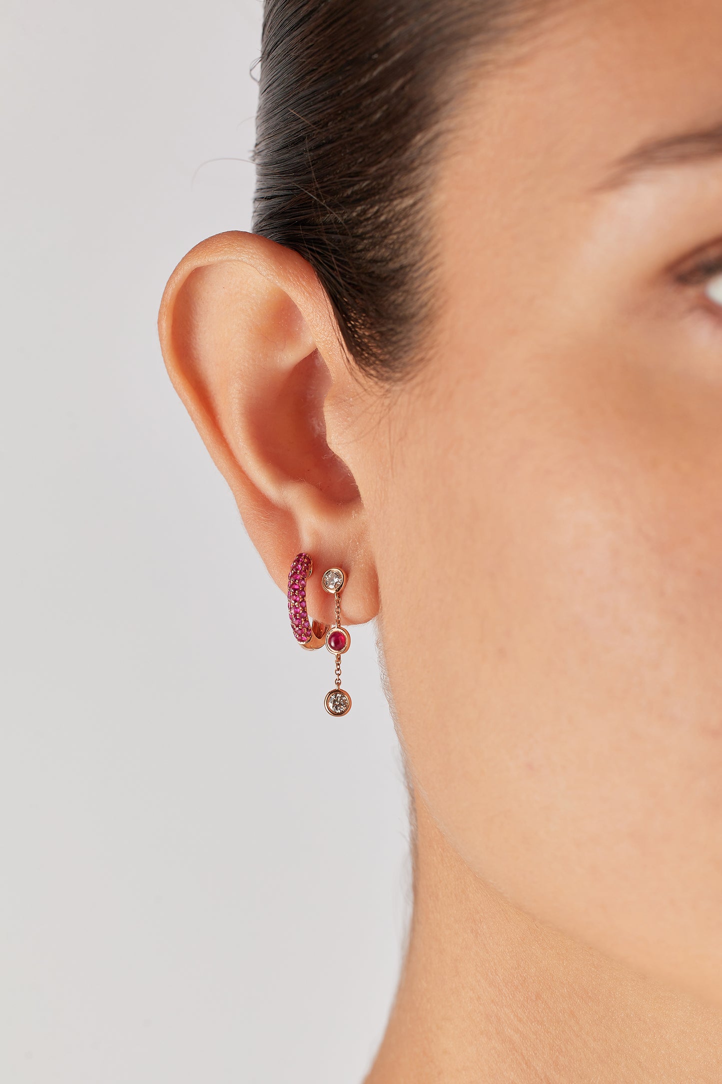 Cupola Ruby Earring