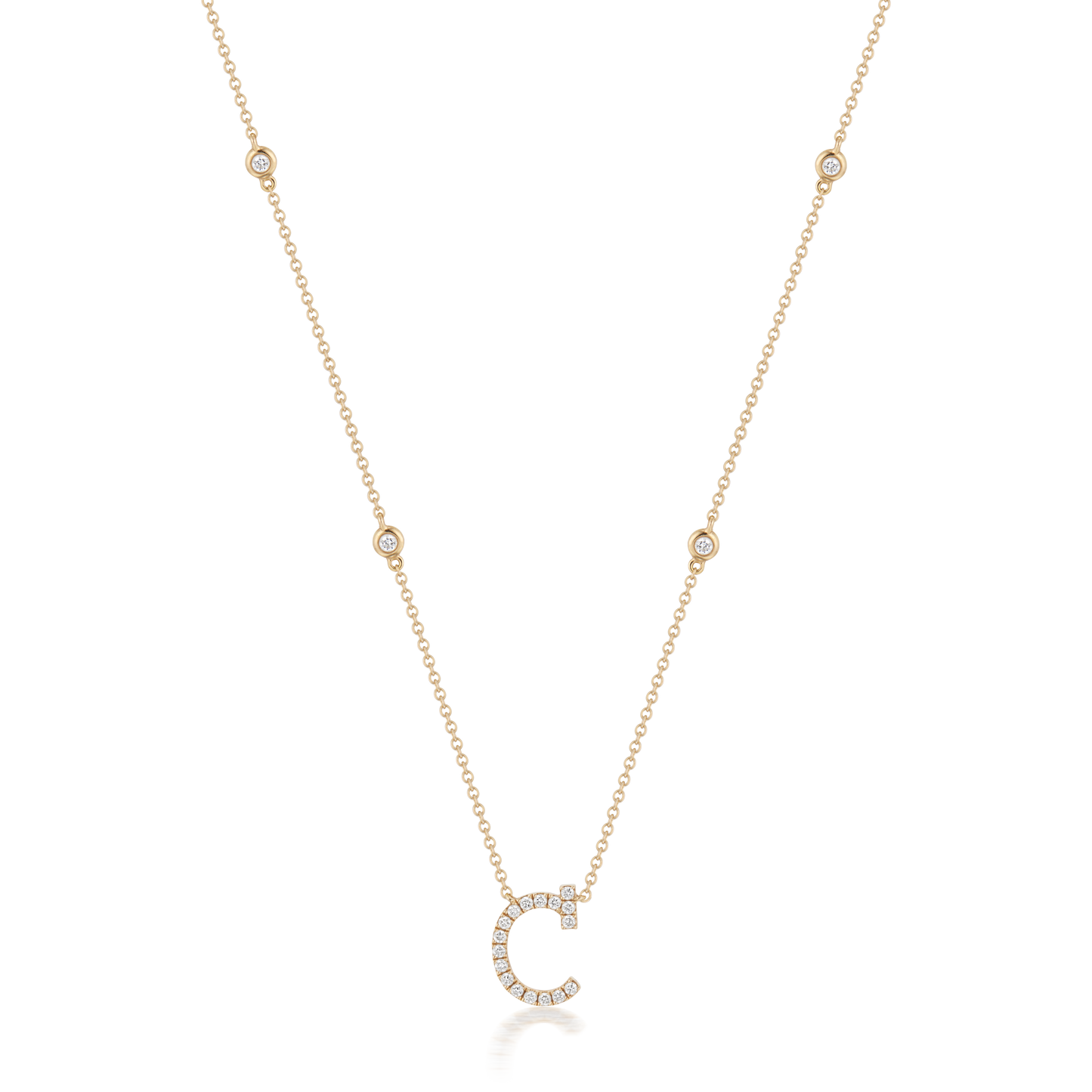 One Letter Diamond Necklace