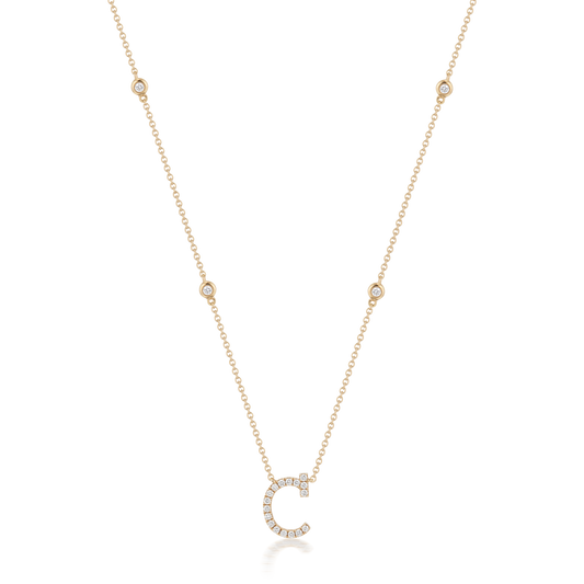 One Letter Diamond Necklace