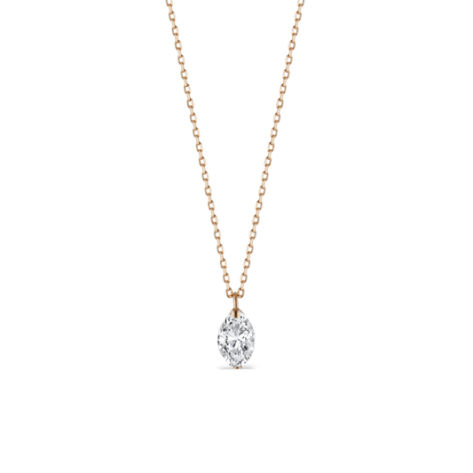 Solitaire Oval Necklace