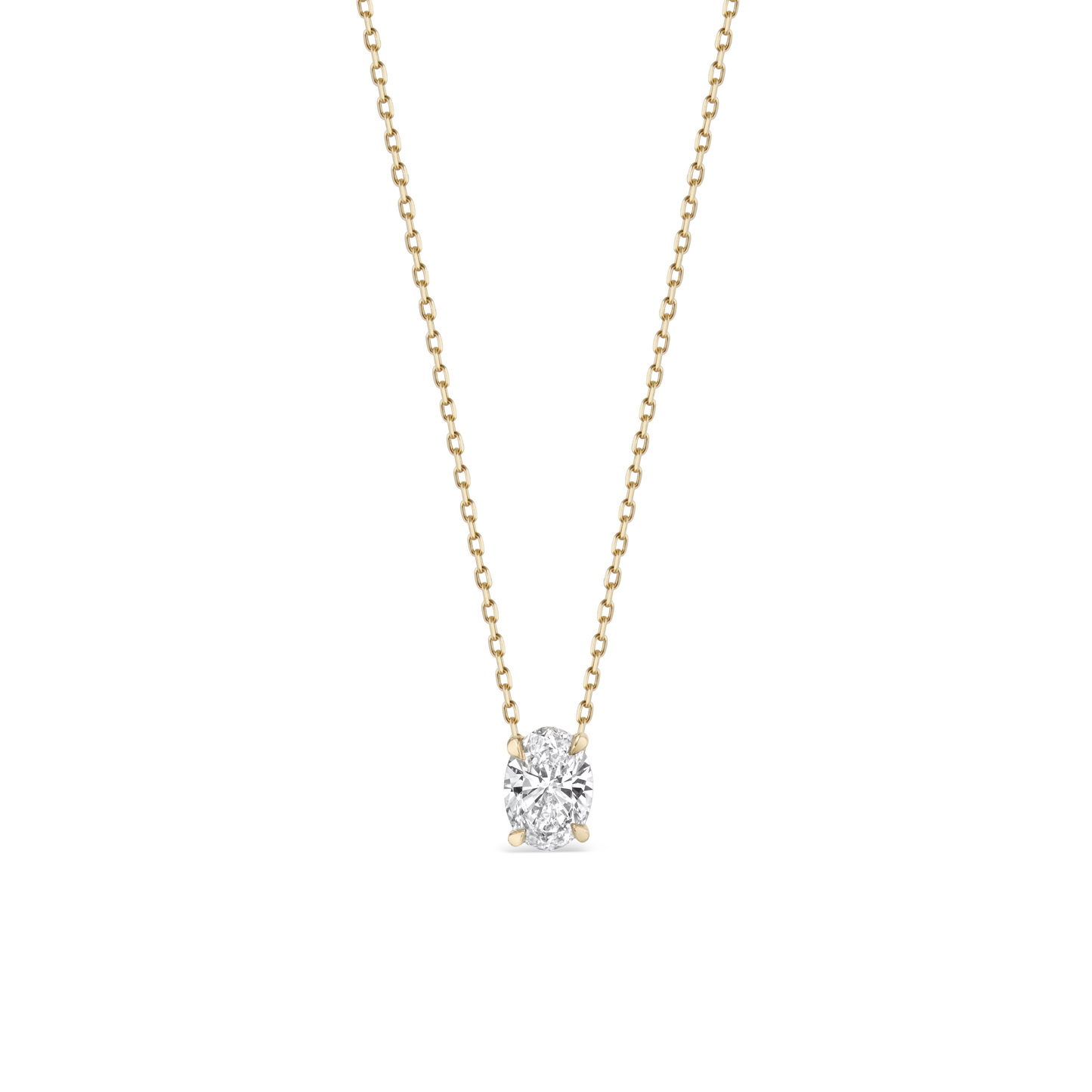 Solitaire Oval Necklace