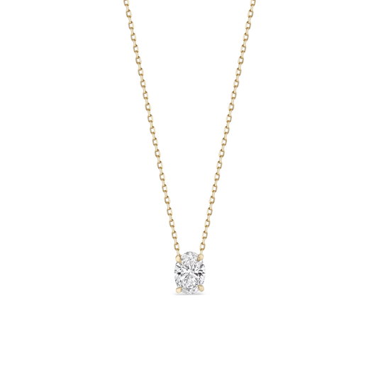 Solitaire Oval Necklace