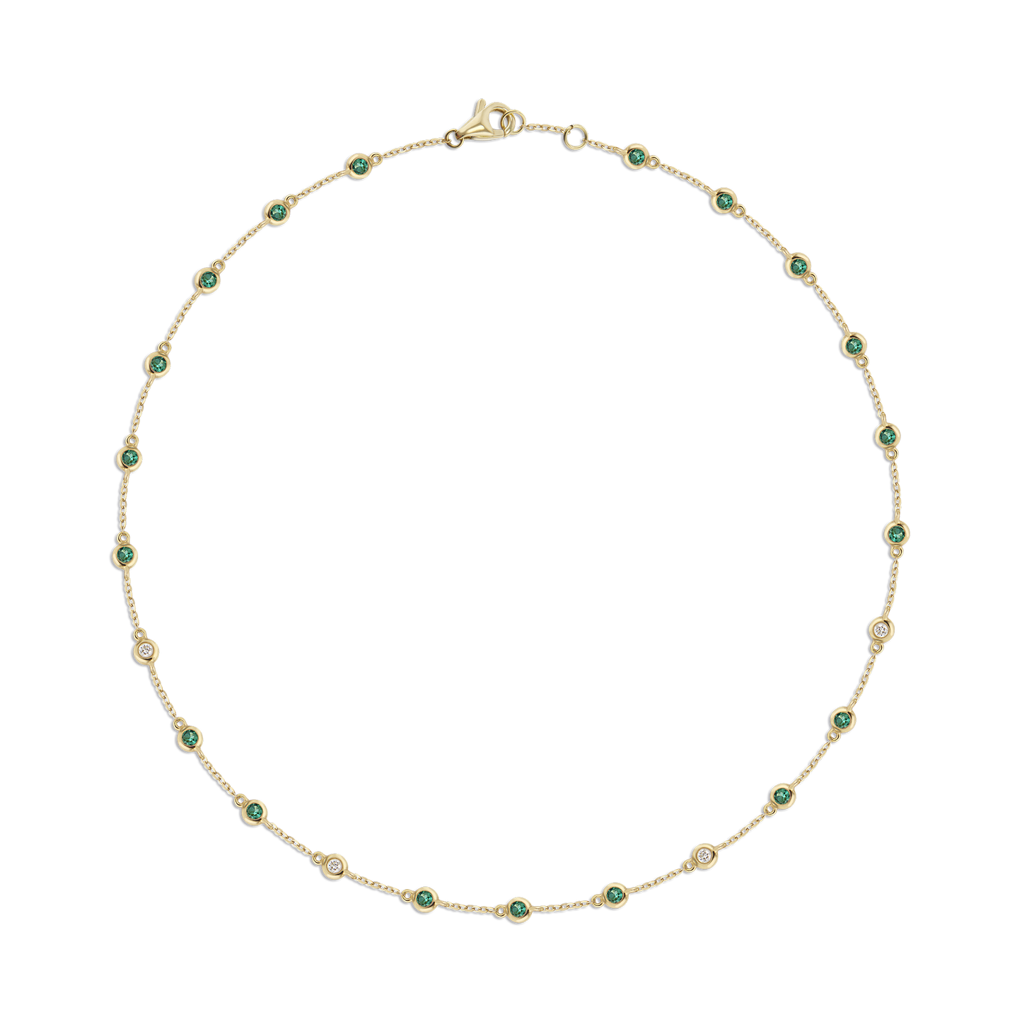 Flow Green Emerald Necklace