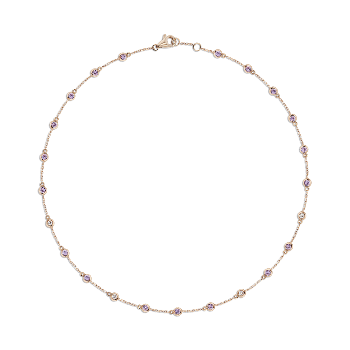 Flow Pink Sapphire Necklace