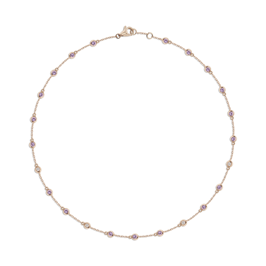 Flow Pink Sapphire Necklace